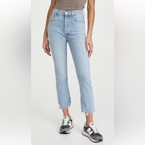 Agolde Riley High Rise Straight Crop Jeans